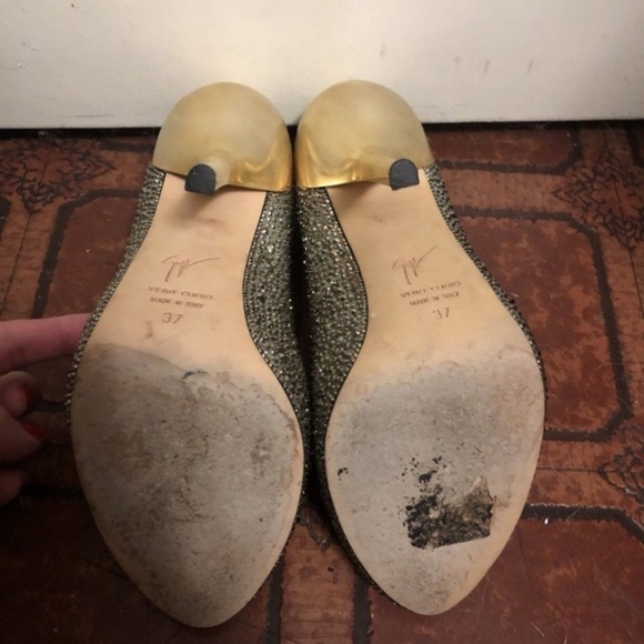 GIUSEPPE ZANOTTI sz 37 US sz 6-6.5 SWAROVSKI Heels - Picture 2 of 8